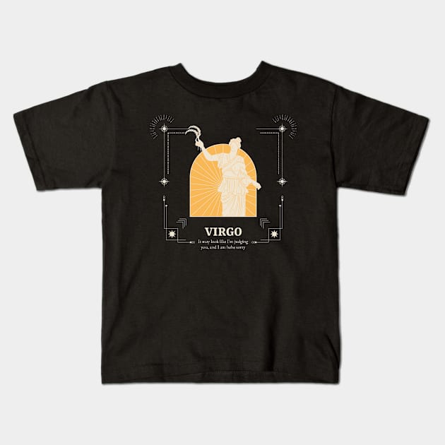 Virgo Zodiac Sign Kids T-Shirt by Tip Top Tee's